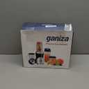 Ganiza Smoothie Blender, 900W Blenders for Shakes and Smoothies, 15-Piece Personal Blender and Grinder Combo for Kitchen, Smoothies Maker with 4 BPA-Free Portable Cup, Nutritious Recipe (Black)