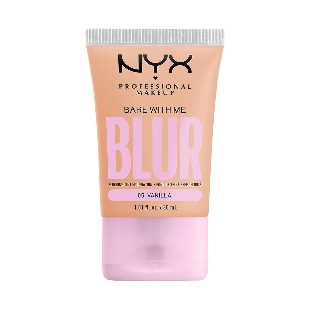 NYX PROFESSIONAL MAKEUP Bare With Me Blur Skin Tint Foundation Make Up with Matcha, Glycerin & Niacinamide - Vanilla (1.01 Fl Oz (Pack of 1))