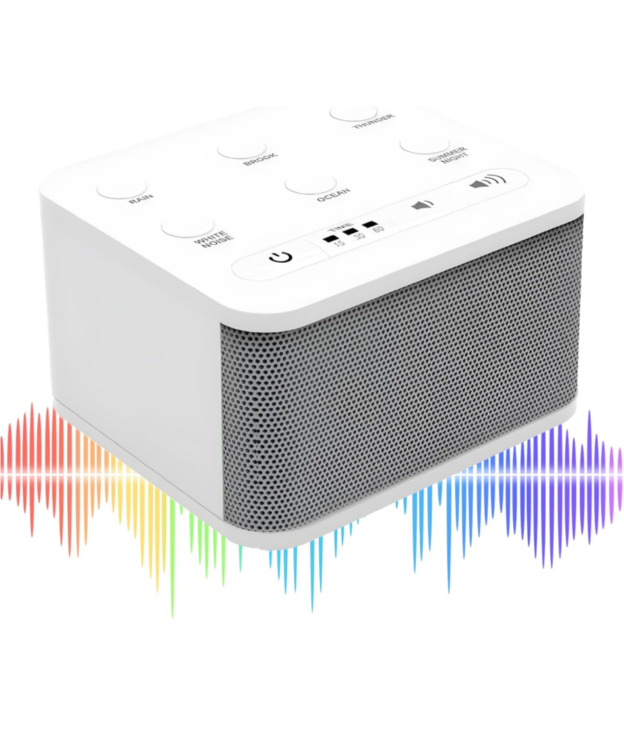Big Red Rooster Noise Sleeping Machine - Kids White Noise Machine - Baby Soother with Rain and Nature Sounds - Portable Sound Machine for Sleeping, Noise Cancellation for Room or Office - 4x4x3 Inches