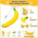 Bannana Squishy Toy,Banana Squishy,Banana Stress Toys,Lightweight Squeeze Toys Stress Relief Toys for Adults Party Favors Birthday Gift