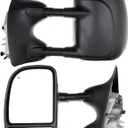 Tow Mirrors Fit for 2001-2005 for Ford for Excursion 1999-2007 for Ford for F250/for F350/for F450/for F550 Super Duty Tow Mirrors Left Right Side Mirrors Power Heated Converter Plug