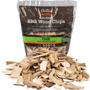 Camerons All Natural Oak Wood Chips for Smoker - 260 Cu. in. Bag, Approx 2 Pounds - Kiln Dried Coarse Cut BBQ Grill Wood Chips for Smoking Meats - Barbecue Smoker Accessories - Grilling Gifts for Men