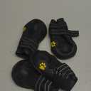 XSY&G Dog Boots,Waterproof Dog Shoes,Dog Booties with Reflective Rugged Anti-Slip Sole and Skid-Proof,Outdoor Dog Shoes for Medium to Large Dogs 4Pcs-Size 7 