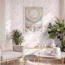 Dimoon Pink Peel and Stick Wallpaper Boho Pink White Contact Paper 17.3" X 394" Floral Leaf Textured Wallpaper Renter Friendly Removable Self Adhesive Wall Paper for Bathroom Bedroom Cabinets Vinyl