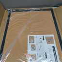 Cork Board Bulletin Board 24 x 18, Black Aluminium Framed Corkboard, Office Board for Wall Cork, Large Wall Mounted Notice Pin Board with 16 Push Pins for School, Home & Office