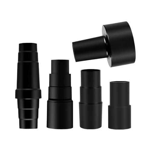 5 Pcs Universal Vacuum Hose Adapter Reducer Attachment Kit for Dry Wet Shop Vacs -Converts 1 1/2 to 1 1/4 inch, 1 3/8 inch to 1 1/4 inch Vacuum Adapter