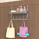 Over The Door Organizer, with 12 Hooks and 1 Large Storage Shelf, Coat Rack, Over The Door Organizer with Hooks for Bathroom, Bedroom, Kitchen, Office.