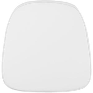 Flash Furniture Soft Snow White Fabric Chiavari Chair Cushion (1 Count (Pack of 1))