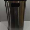 SIMPLI-MAGIC 50 Liter / 13.2 Gallon Soft-Close, Smudge Resistant Trash Can with Foot Pedal and Built in Filter- Stainless Steel, Sleek Finish
