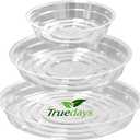 TRUEDAYS 15 Pack(6 inch/8inch/10inch) Clear Plant Saucers Flower Pot Tray Excellent for Indoor & Outdoor Plants