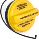 Click&Fit Yellow Gas Tank Cap E85 replacement for 2012-2014 Chevy Cadillac GMC, models Avalanche, Silverado Suburban Tahoe Escalade Sierra Yukon  Fuel tank cap with tether replaces 20962524 GT34