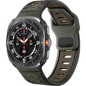 6Pack Rugged Sport Band for Samsung Galaxy Watch Ultra Bands 47mm Men/Women,Two Tone Silicone Waterproof Strap Compatible with Samsung Watch Ultra Band,Galaxy Watch 7 Ultra Bands Replacement Correa Reloj