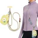 WOZEAH Cell Phone Lanyard Crossbody with Mini Pouch for Women,Detachable Phone Strap for Cellphone Case with Tether Tab