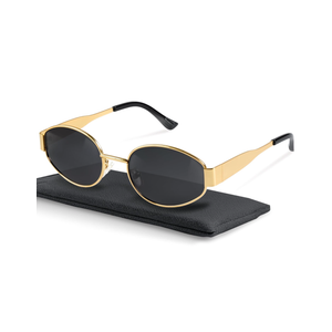 livho 2025 Trendy Oval Sunglasses - Stylish Polarized Shades for Everyday - Retro Metal Frames