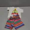 Noubeau Toddler Baby Girl Boy Cinco De Mayo Outfit Let's Fiesta Short Sleeve T-Shirt Short Set Mexican Outfits
