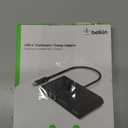 Belkin Multimedia Adapter with USBC Passthrough Power  HDMI, USBA & USBC Ports, 4K Video, Compact Laptop Hub for MacBook, Chromebook, Windows, Travel & Home Office