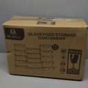 M MCIRCO 30 Pieces Glass Food Storage Containers with Snap Locking Lids,Glass Meal Prep Containers Set - Airtight Lunch Containers, Microwave, Oven, Freezer and Dishwasher (Gray)