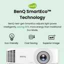 BenQ WXGA Business Projector (MW560C) - DLP - 4,000 Lumens High Brightness - 20,000:1 High Contrast Ratio - HDMI, VGA - Auto Keystone Correction - Simple Setup - SmartEco Technology