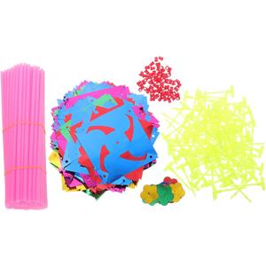 Kisangel 40pcs Pinwheels Color Kids Kit Toys Colorful Decorations Windmill Pot Garden Rainbow Spinners Yard Outdoor Birthday Toy Decor Catcher Party Graduation Wind Metallic for Random