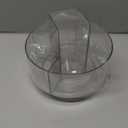 LINFIDITE 360 Rotating Makeup Organizer Clear Cosmetic Storage Holder Tray with 6 Compartment Makeup Brush Lip Gloss Organizer Case for Bathroom Cabinet Vanity Desktop