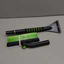 SEAAES Ice Scraper with Snow Brush for Car Windshield, Upgraded Extendable Snow Brush with Foam Grip for Truck SUV Vehicle Windows (31.8 Inch, Green)