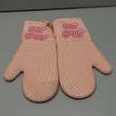 Paris Hilton Oven Mitt Set with Iconic That's HOT Design, Heat Resistant Pot Holders Featuring Non-Slip Textured Silicone Grips, 2-Piece Set, Pink