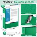 Henoyso 24 Pack 1.5 Inch 3 Ring Binder with Clear Cover Fit Letter Size 8.5" x 11" Paper Holds 350 Sheets, Bulk Binders for Organizing School, Office & Classroom Documents, 1 Pocket (Green)