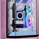 Thermaltake Tower 300 Bubble Pink Micro-ATX Case; 2x140mm CT Fan Included; Support Up to 420mm Radiator; Optional Chassis Stand Kit Allows Horizontal Display; CA-1Y4-00SAWN-00