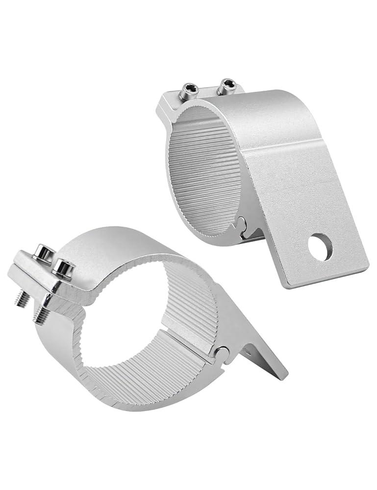 Jtron Tube Clamps for Off-Road ATV UTV, Light Bar Clamp Kits (choice 1"/1.5"/1.75"/2" Inch) Aluminium Mounting Bracket Kit LED Off Road Light Horizontal Bar Clamp Roof Roll Cage Holder (2 pcs)