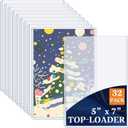 Vmiapxo 32 Pack Toploaders for Cards, 5X7 Photo Sleeves, Rigid Hard Plastic Card Sleeve-Waterproof Photo Holders, Postcard, Trading, Baseball Cards Collector and Protector (Clear Double Side Display)