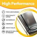Attic Door Insulation Cover 25"x54"x11", Energy Saving Tent Attic Stairs Cover Ladder Pull Down Insulator, R-Value 15.5 Thicken Aluminum Foil Stairway Insulation with Zipper Fireproof