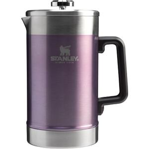 STANLEY Classic Stay-Hot French Press Coffee Maker 48 oz | 5 Minute Brew, 4 Hours Hot | Mesh Filter for Coffee Grounds | Insulated Stainless Steel French Press | BPA-Free | Wisteria Shine