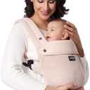 Momcozy Baby Carrier - Ergonomic, Cozy and Lightweight Carrier for 7-45lbs, Effortless to Put On, Ideal for Hands-Free Parenting, Enhanced Lumbar Support, Purehug for Infant to Toddler, Air Mesh-Pink