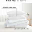 CozyLux California King Comforter Set White, 3 Pieces Cal King Solid Breathable Quilted Bedding Sets for All Seasons, Luxury Soft Lightweight Bed Set with Down Alternative Comforter and 2 Pillowcases