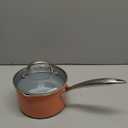 2 qt Nonstick Sauce Pan with Lid, Ceramic Saucepan Small Cooking Pot Non Toxic, PTFE & PFOA Free - Oven Safe & Compatible with All Stovetops (Gas, Electric & Induction)-Perracotta