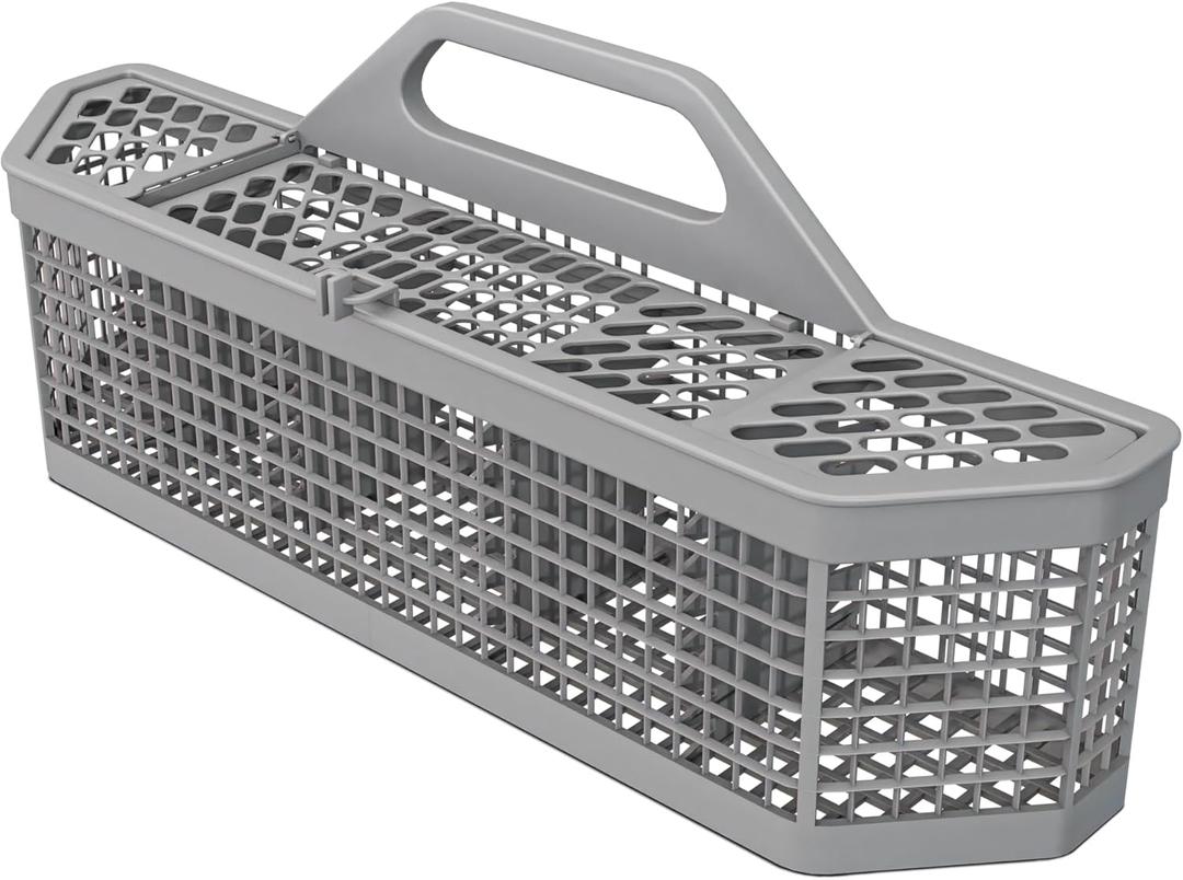 Universal Silverware Basket for Dishwashers  Compatible with GE, Whirlpool, Kenmore, Maytag, Frigidaire, KitchenAid, Samsung, and LG | Replaces Part Numbers WD28X10127, WD28X10131, WD28X10132