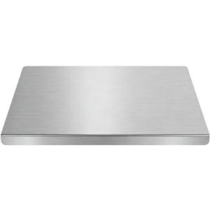 Stainless Steel Cutting Board with Lip for Kitchen L-Shaped, Metal Chopping Board with Counter Lip for Kitchen, Heavy Duty Double-Sided Surface for Meat Vegetables Fruit Dough, Dishwasher Safe, 15.7"L x 11.8"W
