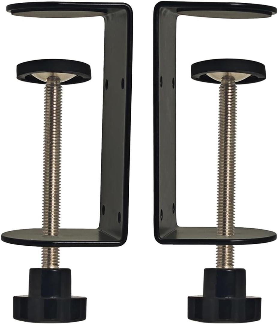 3 inch C-Clamp with Four Small Holes in the back, 2-Pack Adjustable Desk C Clamps for Range 0.35"~3.37", Versatile Clamp for Brake, Parts Assembly, Fastening, Welding, Woodwork, Metal Work