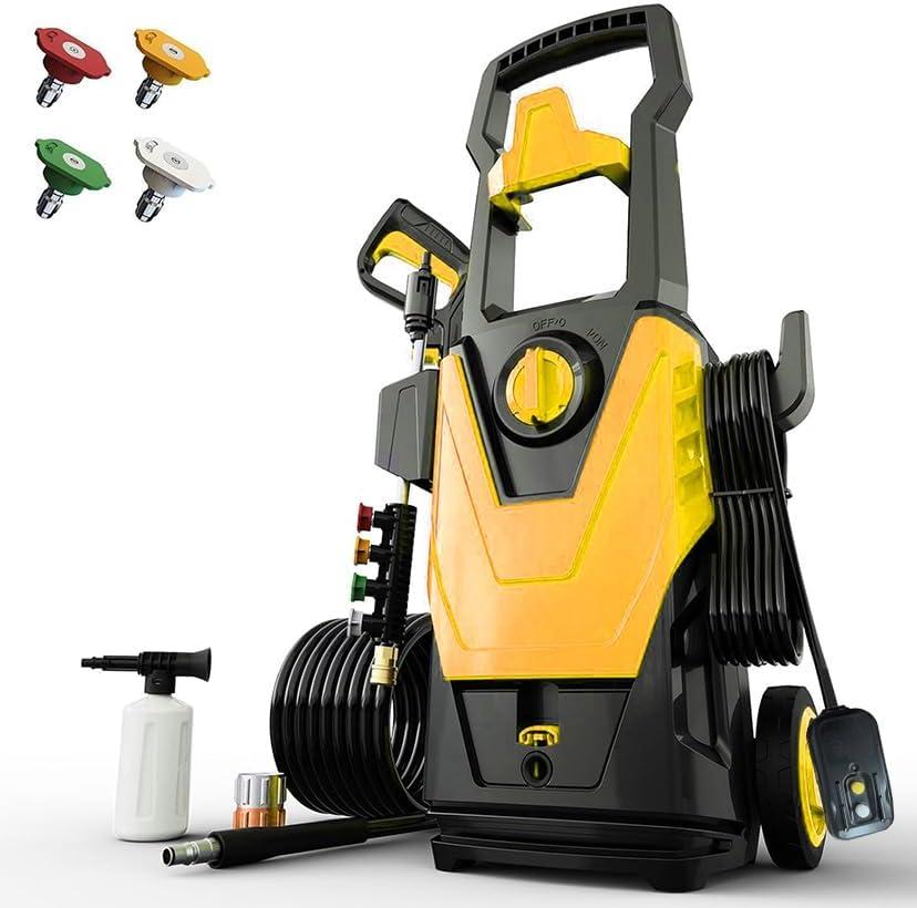 4500PSI PowerWasher with 4 Quick Connect Nozzles, Foam Cannon for Car, Lane, Patio Cleaning