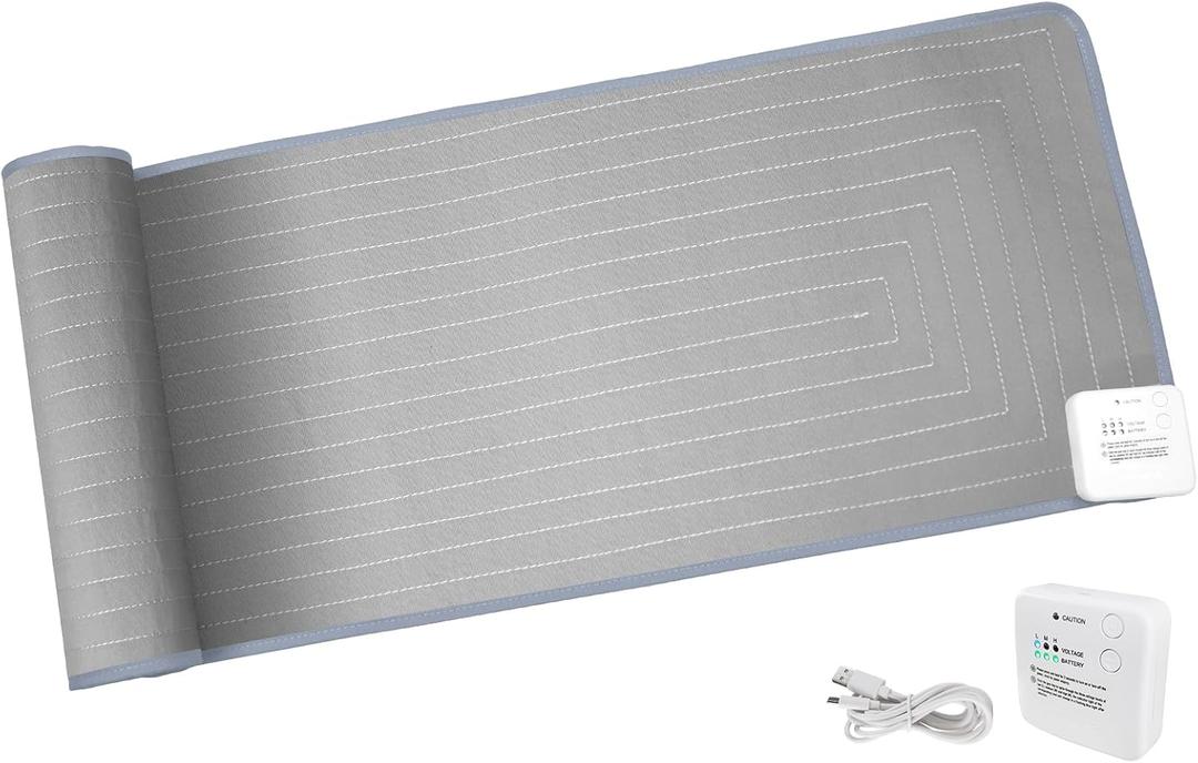 DOGNESS Rechargeable Pet Shock Mat, 59"x15" Safe Cat Scat Repellent Mat Electronic Training Pads Keep Dogs and Cats Off Couch, Bed, Indoor Cat Deterrent Mats (Grey)