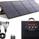 220W Portable Solar Panel 20V 25% High Efficiency N-Type Solar Cell, with 4 Adjustable Kickstand, IP67 Waterproof,Foldable Solar Panel for Camping RV Off Grid Backup