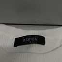 ZESICA Womens Summer Sleeveless Tank Tops Ribbed High Neck Racerback Slim Fitted Color Block Casual Shirts (Small, Cream)