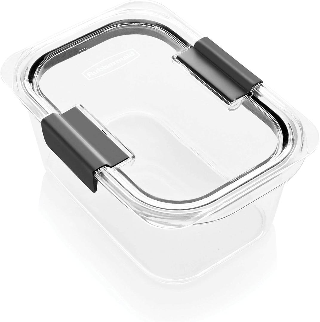 Rubbermaid Brilliance BPAFree Food Storage Containers, Medium Deep, 4.7 Cup, 2Pack, Airtight & LeakProof, Microwave & Dishwasher Safe