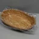 12.6 Inch Woven Bread Basket Fruit Basket for Kitchen Counter Wicker Handmade Long Bread Serving Basket Food Organizer Display Basket Storage Basket for Spoon Fork Napkin