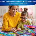 QUOKKA 100 Piece Puzzles for Kids Ages 4-6 4 Jigsaw Puzzles for Kids Ages 6-8 Search and Find Animals and Construction Vehicles for Children 5-8 Educational Learning Toy for Boys and Girls 8-10