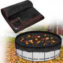 20 Feet Round Leaf Net Cover for Above Ground Pool - Winter Cover Mesh CoverPool Safety Net Fits 18FT Above Ground Pools, Keeps Leaves Out of Your Pool Black