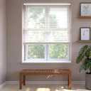Cordless 1" Light Filtering Vinyl Mini Blinds, White, 35" x 48"
