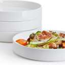 Sweese Large Pasta Bowls, 32 Ounce Salad Bowls Set of 4, Stackable Serving Bowls for Dinner, Salad, Dessert - Microwave Dishwasher Safe - White