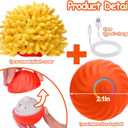 3 x Interactive Dog Toys - Self Rolling Dog Ball with Anti-Chewer Cover for Small/Medium Puppy, Active Motion Activated Toys That Move on its Own, Orange