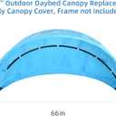 Outdoor Daybed Replacement Canopy, Outdoor Patio Wicker Daybed Canopy, Top Cover Compatible with Patio Round,| Customization | (Beige, 94"L x 69"W x 1"H) 